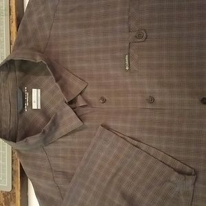 Men's Columbia short-sleeve button-up lightweight Omni shade shirt, Size 3XT